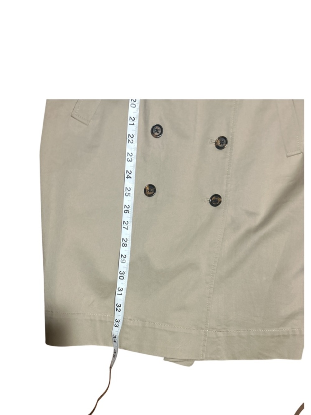 Banana Republic Khaki Sleeveless Trench Dress Petite 2P Quiet Luxury - Picture 8 of 9